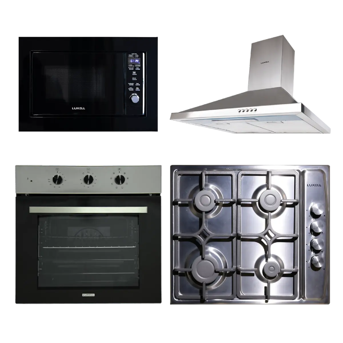 60CM Stainless Set With 25LT Microwave & 55LT Stainless Oven