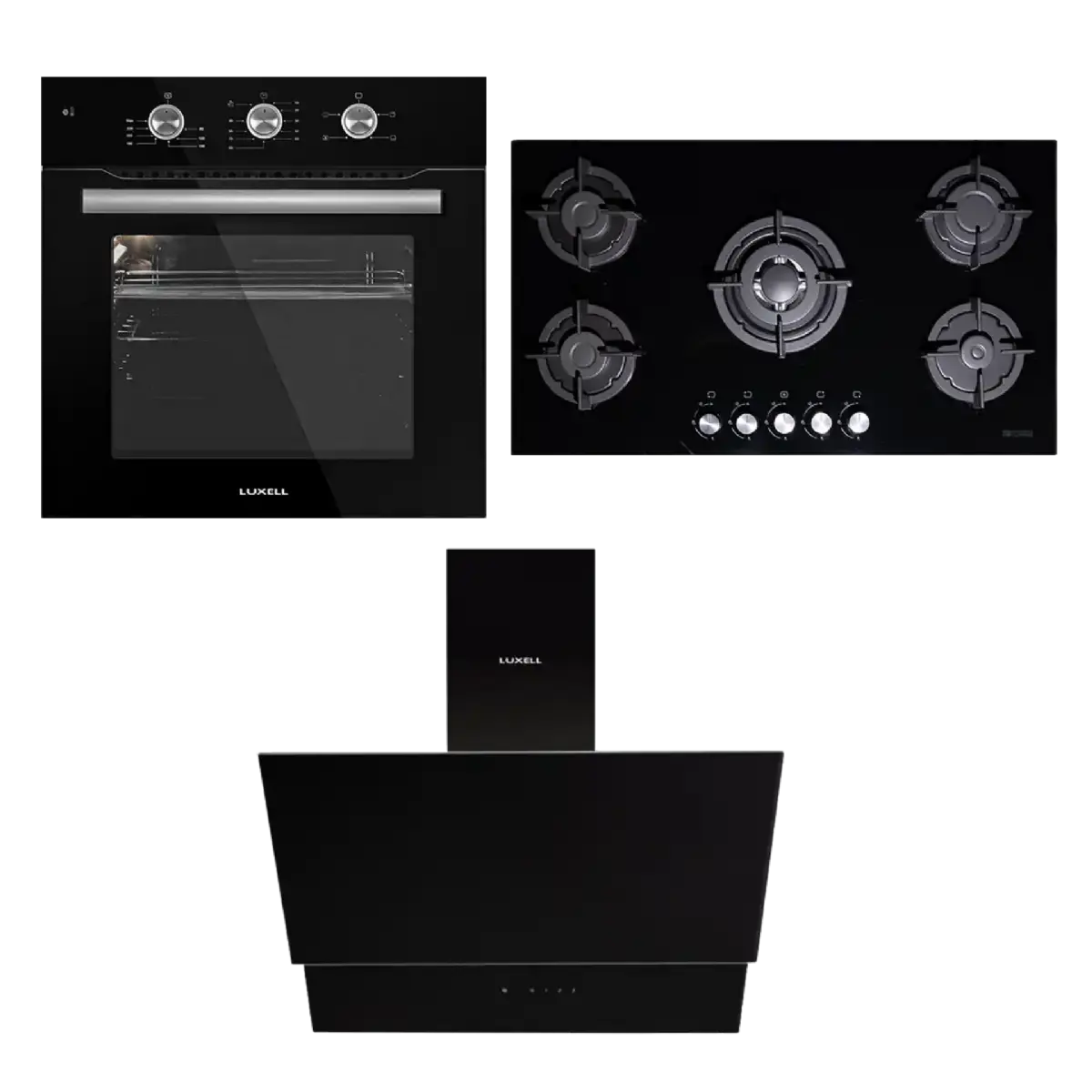 90CM Glass Set with Manual Oven