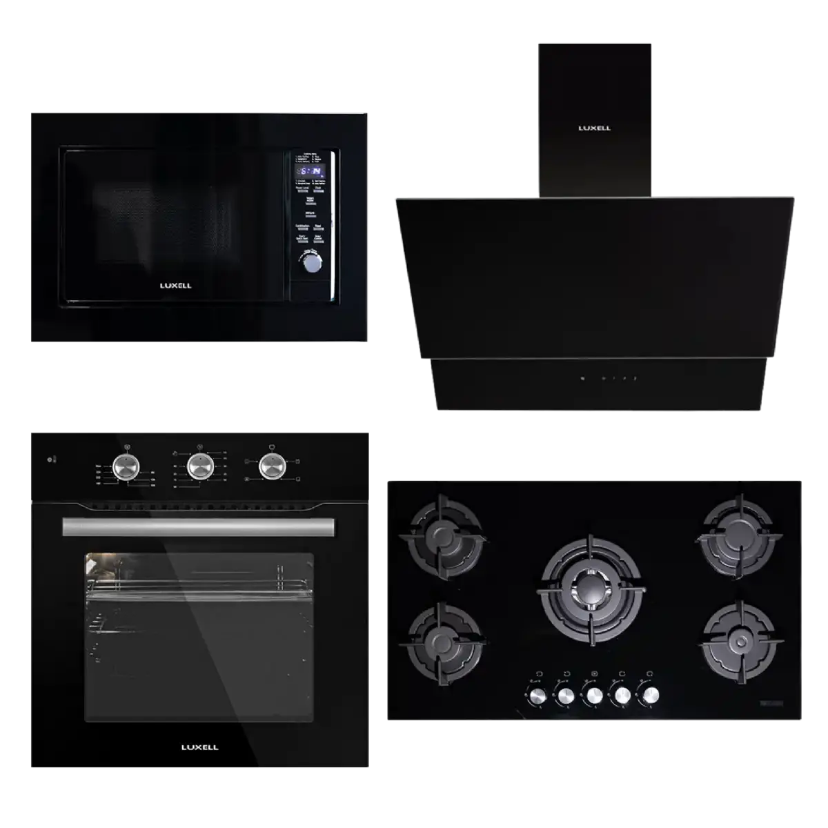 90CM Glass Set With 25LT Microwave & 55LT Manual Oven