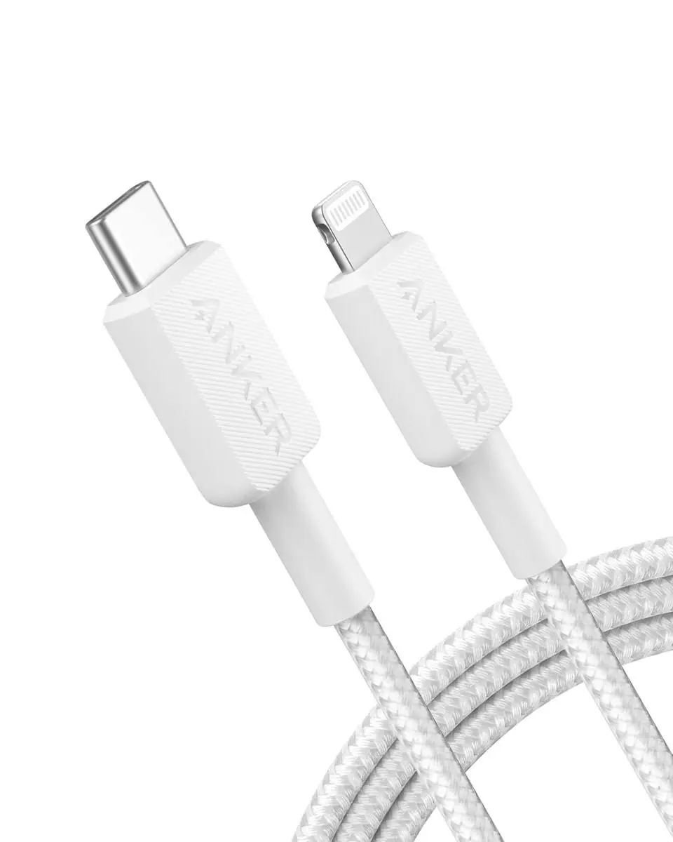 ANKER 322 USB-C TO LIGHTNING CABLE 3FT WHITE