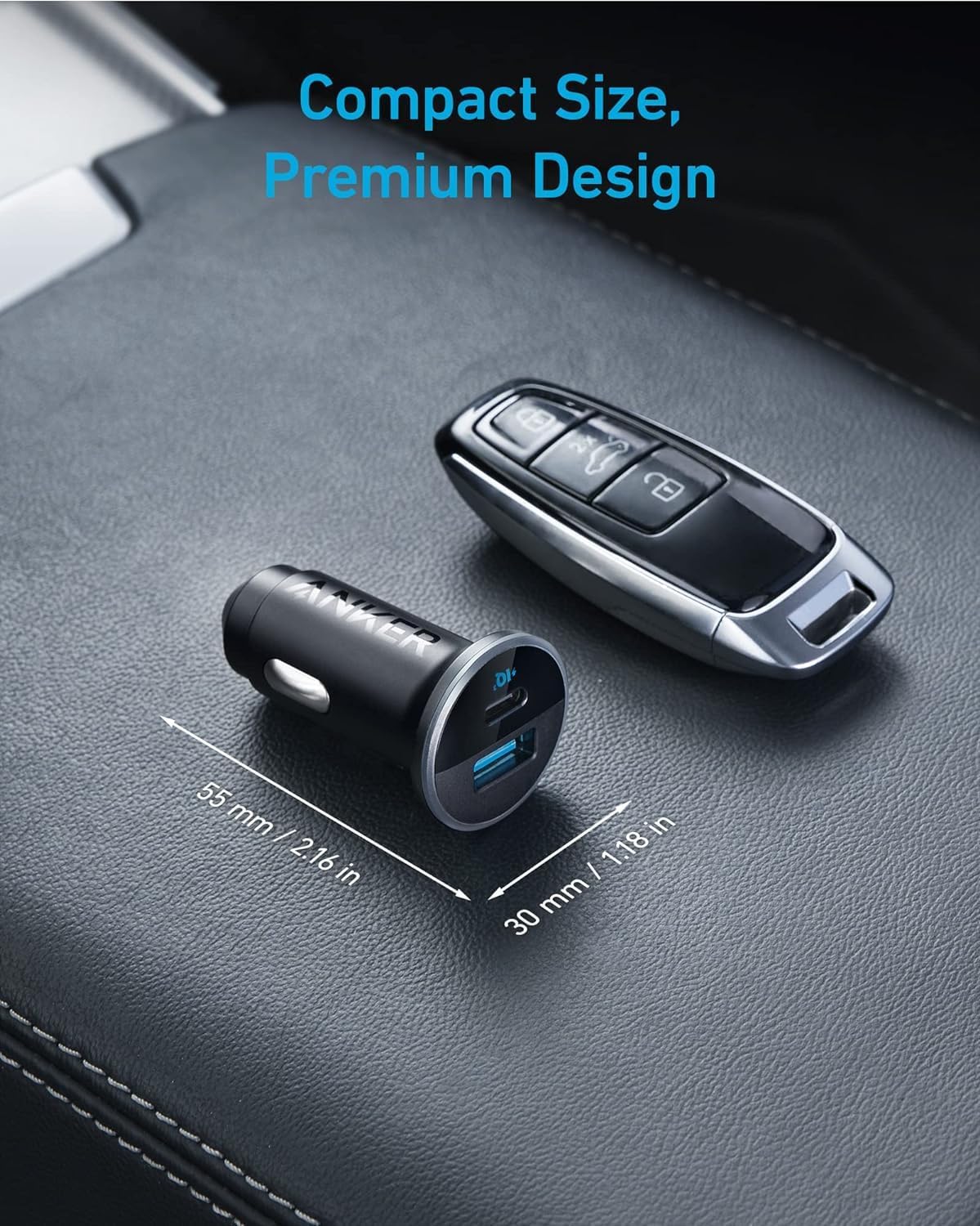 ANKER 323 CAR CHARGER 52.5W BLACK - Image 3