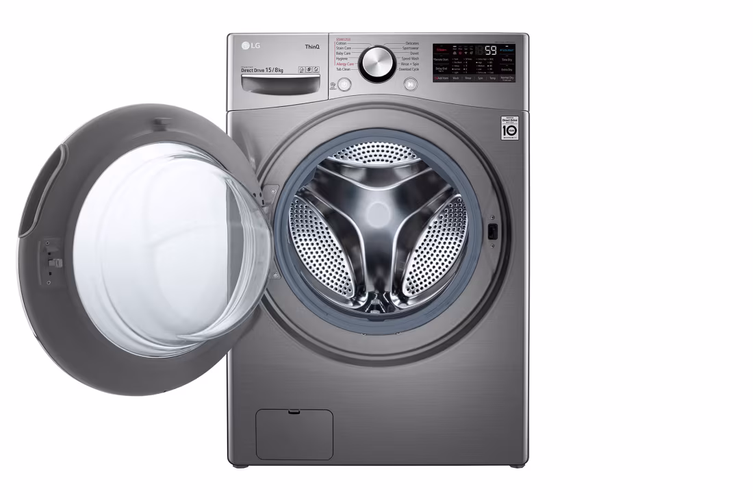 LG FRONT LOAD WASHING MACHINES - WASH & DRY 15KG/8KG F0L9DGP2S - Image 4